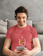 Premium Red Regular Fit Tshirt for Men - 180 GSM Cotton | Fullmoon Styles