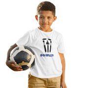 Bowled Kids Regular Fit Tshirt 180 White Regular Fit Tshirt - Premium Cotton Kids Wear