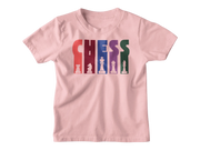 Baby Pink Regular Fit Tshirt - Chess Kids Regular Fit Tshirt 180 Design | Kids Fashion