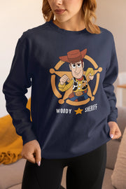 Comfortable Women Regular Fit Sweatshirt in Navy Blue - 320 GSM | Fullmoon Styles