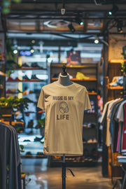 Beige Oversized - Music Is My Life Women Oversized 210 Design | Women Fashion