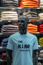 Sky Blue Regular Fit Tshirt - King Never Falls Men Regular Fit Tshirt 180 Design | Men Fashion