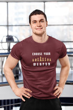 Comfortable Men Regular Fit Tshirt in Maroon - 180 GSM | Fullmoon Styles