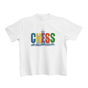 White Regular Fit Tshirt - Chaos Checkmate Kids Regular Fit Tshirt 180 Design | Kids Fashion