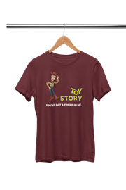 Premium Maroon Regular Fit Tshirt for Women - 180 GSM Cotton | Fullmoon Styles