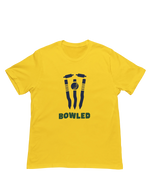 Yellow Regular Fit Tshirt - Bowled Men Regular Fit Tshirt 180 Design | Men Fashion