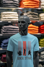 Sky Blue Regular Fit Tshirt - Rock Star Men Regular Fit Tshirt 180 Design | Men Fashion