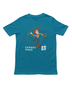 Women Oversized - Woody Cowboy Mode On Women Oversized 240 Teal Blue | Fullmoon Styles