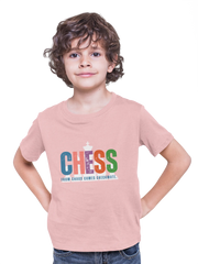 Chaos Checkmate Kids Regular Fit Tshirt 180 Baby Pink Regular Fit Tshirt - Premium Cotton Kids Wear