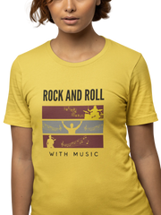 Comfortable Women Regular Fit Tshirt in Yellow - 180 GSM | Fullmoon Styles