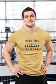 Comfortable Men Regular Fit Tshirt in Beige - 180 GSM | Fullmoon Styles
