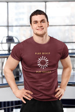 Comfortable Men Regular Fit Tshirt in Maroon - 180 GSM | Fullmoon Styles
