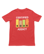 Red Regular Fit Tshirt - Certified Book Addict Men Regular Fit Tshirt 180 Design | Men Fashion