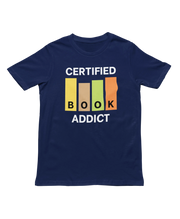 Men Regular Fit Tshirt - Certified Book Addict Men Regular Fit Tshirt 180 Navy Blue | Fullmoon Styles