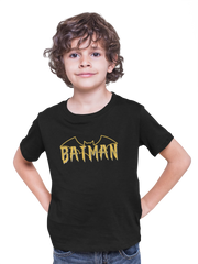 Batman Kids Regular Fit Tshirt 180 Black Regular Fit Tshirt - Premium Cotton Kids Wear