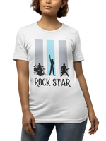 Rock Star Women Regular Fit Tshirt 180 White Regular Fit Tshirt - Premium Cotton Women Wear