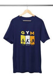 Premium Navy Blue Regular Fit Tshirt for Men - 180 GSM Cotton | Fullmoon Styles