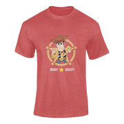 Men Regular Fit Tshirt - Toy Story Woody Sheriff Men Regular Fit Tshirt 180 Red | Fullmoon Styles