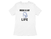 Men Oversized - Music Is My Life Men Oversized 180 White | Fullmoon Styles