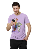 Comfortable Men Regular Fit Tshirt in Lavender - 180 GSM | Fullmoon Styles