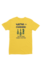 Men Regular Fit Tshirt - Waiting For Command Men Regular Fit Tshirt 180 Yellow | Fullmoon Styles