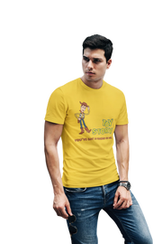 Toy Story Woody Men Regular Fit Tshirt 180 Yellow Regular Fit Tshirt - Premium Cotton Men Wear