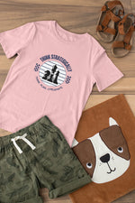 Comfortable Kids Regular Fit Tshirt in Baby Pink - 180 GSM | Fullmoon Styles