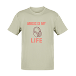 Music Is My Life Men Oversized 210 Sage Green Oversized - Premium Cotton Men Wear