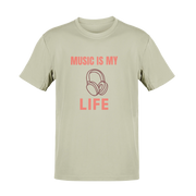 Music Is My Life Men Oversized 210 Sage Green Oversized - Premium Cotton Men Wear