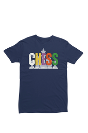Men Regular Fit Tshirt - Chaos Checkmate Men Regular Fit Tshirt 180 Navy Blue | Fullmoon Styles
