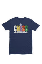 Chaos Checkmate Women Regular Fit Tshirt 180 Navy Blue Regular Fit Tshirt - Premium Cotton Women Wear