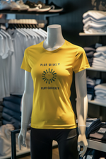 Premium Yellow Regular Fit Tshirt for Women - 180 GSM Cotton | Fullmoon Styles