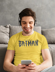 Batman Men Regular Fit Tshirt 180 Yellow Regular Fit Tshirt - Premium Cotton Men Wear