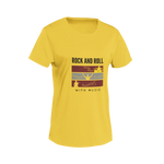 Women Regular Fit Tshirt - Rock N Roll With Music Women Regular Fit Tshirt 180 Yellow | Fullmoon Styles