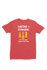 Men Regular Fit Tshirt - Waiting For Command Men Regular Fit Tshirt 180 Red | Fullmoon Styles