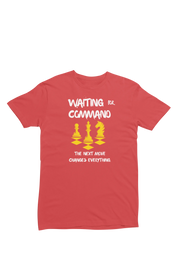 Men Regular Fit Tshirt - Waiting For Command Men Regular Fit Tshirt 180 Red | Fullmoon Styles