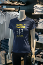 Premium Navy Blue Regular Fit Tshirt for Women - 180 GSM Cotton | Fullmoon Styles