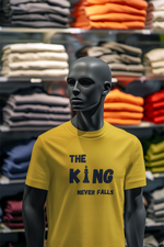 Yellow Regular Fit Tshirt - King Never Falls Men Regular Fit Tshirt 180 Design | Men Fashion
