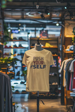 Push Yourself Women Regular Fit Tshirt 180 Beige Regular Fit Tshirt - Premium Cotton Women Wear
