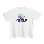White Regular Fit Tshirt - Push Yourself Kids Regular Fit Tshirt 180 Design | Kids Fashion