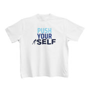White Regular Fit Tshirt - Push Yourself Kids Regular Fit Tshirt 180 Design | Kids Fashion