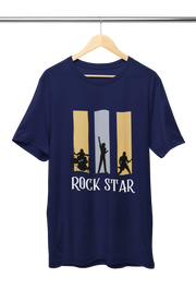 Premium Navy Blue Regular Fit Tshirt for Men - 180 GSM Cotton | Fullmoon Styles