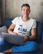 King Never Falls Men Regular Fit Tshirt 180 White Regular Fit Tshirt - Premium Cotton Men Wear
