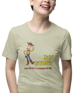 Toy Story Woody Women Oversized 210 Sage Green Oversized - Premium Cotton Women Wear