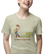 Toy Story Woody Women Oversized 210 Sage Green Oversized - Premium Cotton Women Wear
