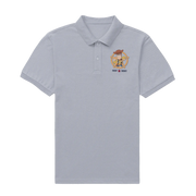 Comfortable Men Polo Shirt in Gray - 220 GSM | Fullmoon Styles