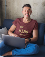 King Never Falls Men Regular Fit Tshirt 180 Maroon Regular Fit Tshirt - Premium Cotton Men Wear