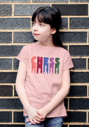 Kids Regular Fit Tshirt - Chess Kids Regular Fit Tshirt 180 Baby Pink | Fullmoon Styles