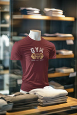 Maroon Regular Fit Tshirt - Gym Mode On Men Regular Fit Tshirt 180 Design | Men Fashion