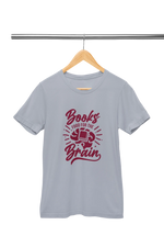 Books Food For Brain Women Regular Fit Tshirt 180 Gray Regular Fit Tshirt - Premium Cotton Women Wear
